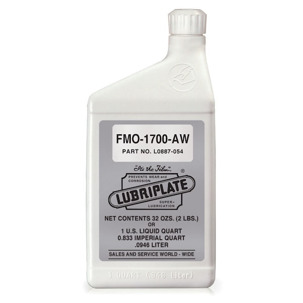 Lubriplate Fmo-1700-Aw, 12/1 Qts, H-1/Food Grade Usp Mineral Oil Fluid For Gear Boxes, Iso-320, PK12 L0887-054 - main